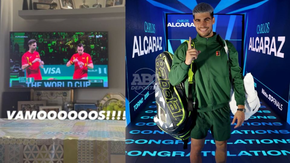 Alcaraz celebró el avance de España a semifinales.
