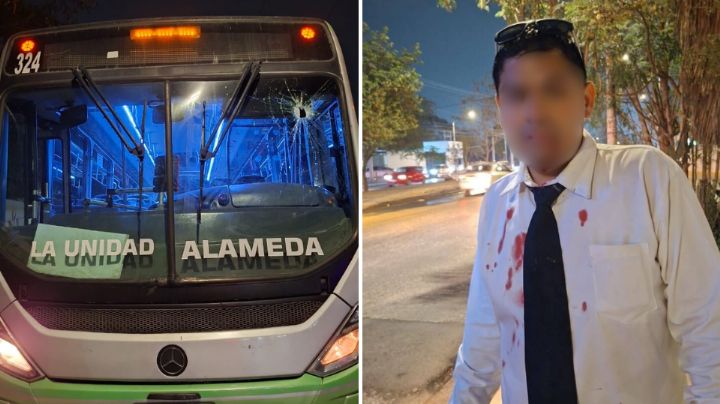 Atacan a pedradas a camión de Ruta 232 en Escobedo; chofer resulta herido