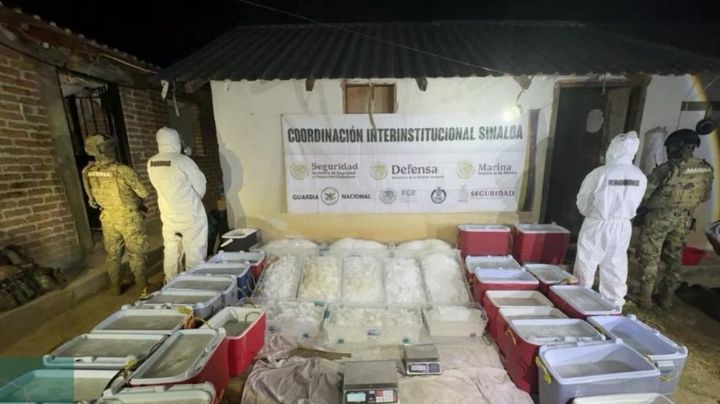 Marina asegura más de una tonelada de mentafetaminas en Sinaloa