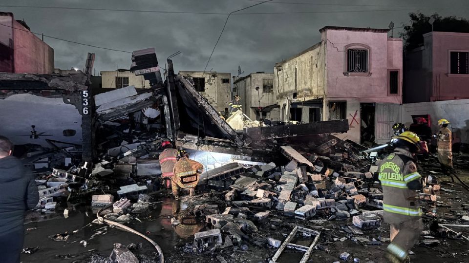Explosión en la colonia Olmos de Pesquería.