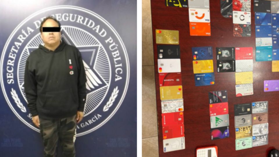 Hombre detenido en San Pedro, Nuevo León.