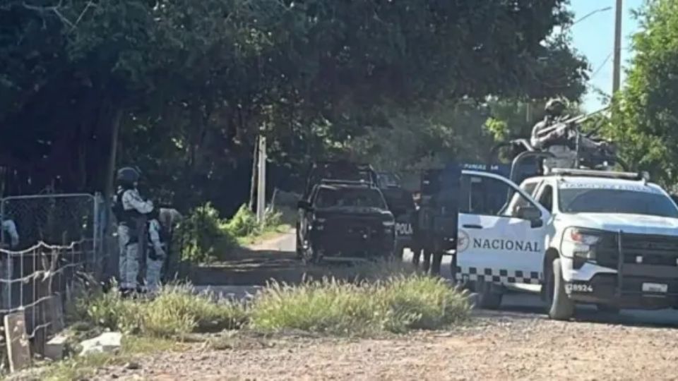 Patrullas de la Guardia Nacional en el lugar de los hechos.