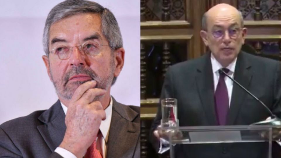 Juan Ramón de la Fuente, canciller de México, y Hugo de Zela, canciller peruano.