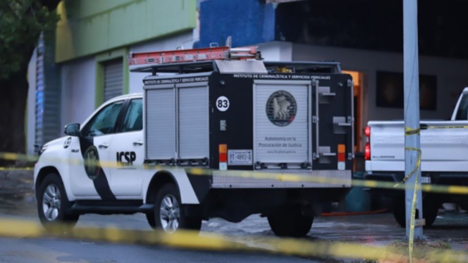 La zona fue acordonada por elementos de la Fiscalía de Nuevo León.