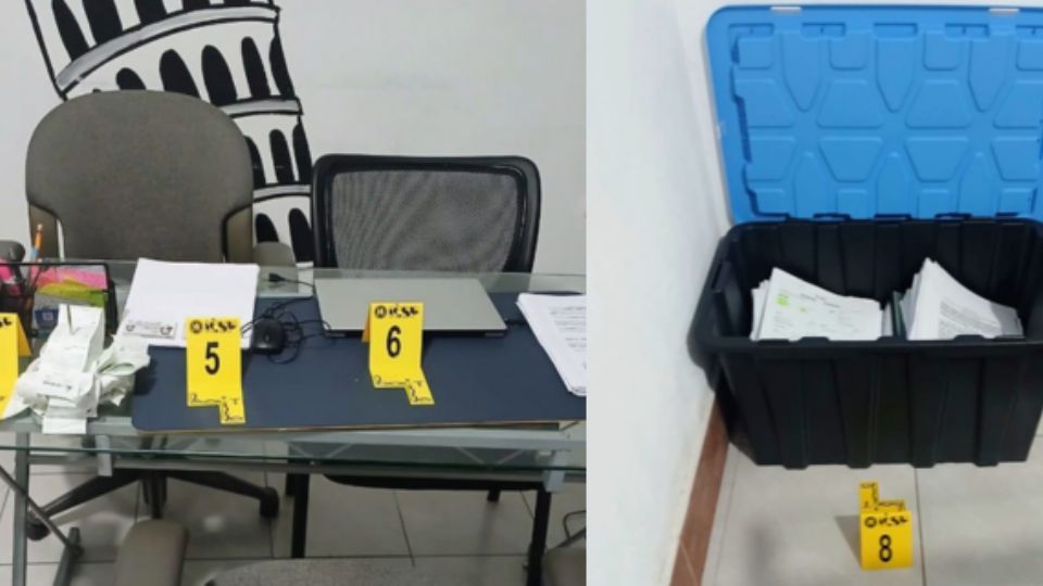 Objetos decomisados en cateo.