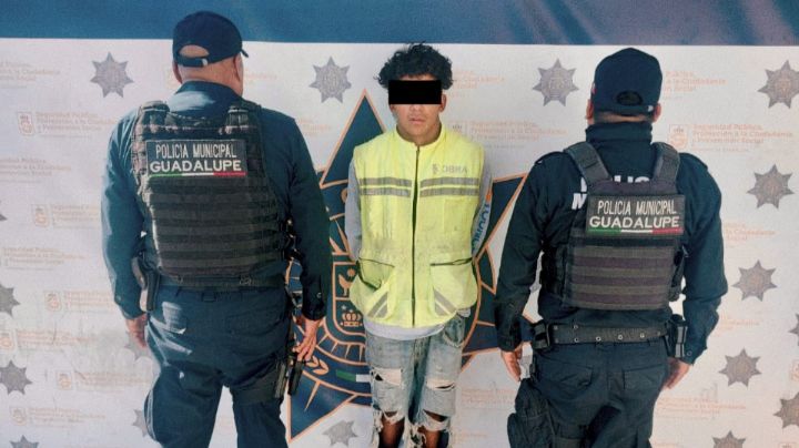 Detienen en Guadalupe a joven acusado de agredir a su pareja y buscado por múltiples robos