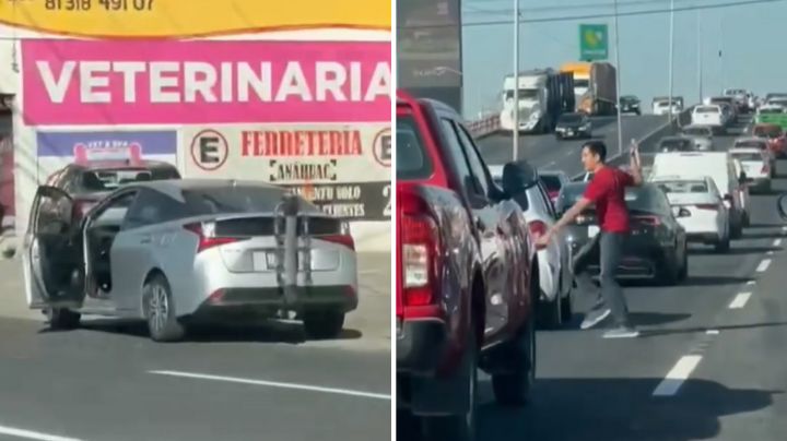 Conductor se ‘estaciona’ en avenida Barragán y persigue con martillo a automovilista