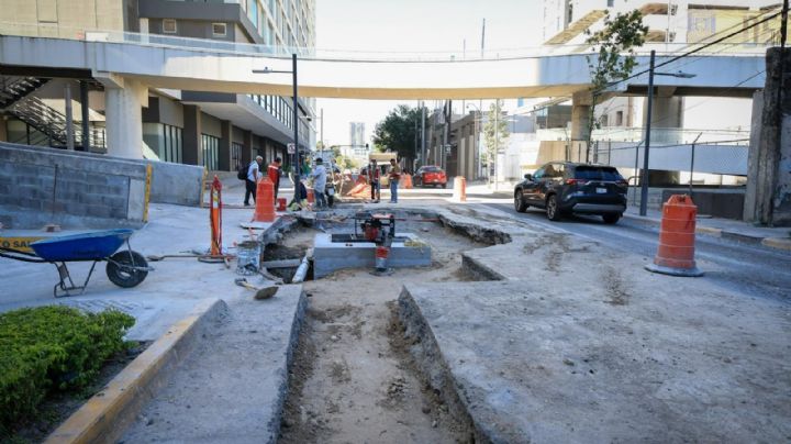 Concluirán la próxima semana reparaciones de socavón en centro de Monterrey