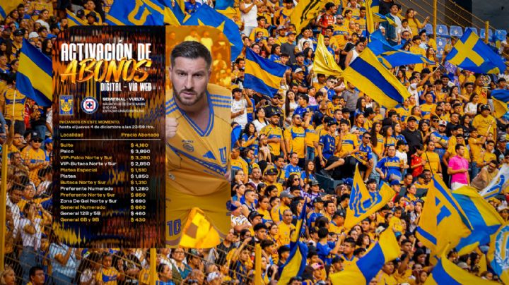 Tigres activa la venta de abonos para la Semifinal ante Cruz Azul: precios y cómo activarlos