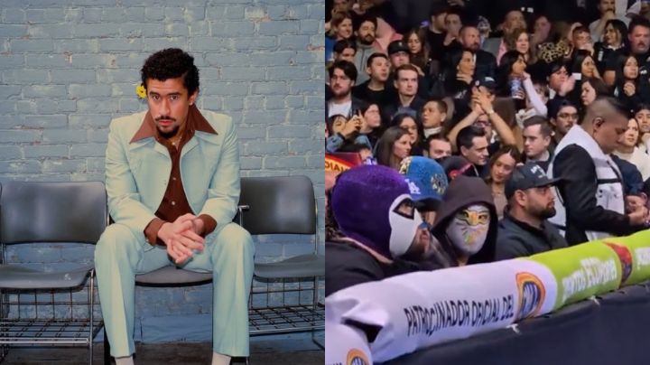 ¡Ya está aquí! Bad Bunny sorprende al asistir a las luchas en CDMX