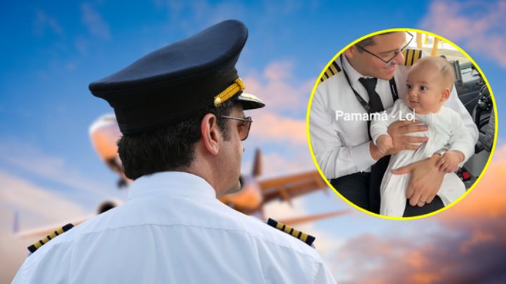 Piloto conmueve las redes al dedicar emotivo mensaje a su bebé en su primer vuelo | VIDEO