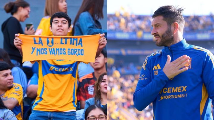 ‘La última y nos vamos, gordo’: El mensaje de la afición de Tigres a Gignac en la Final