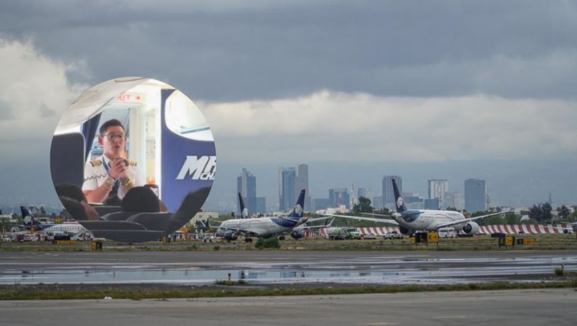 Despiden a piloto y se encierra en cabina de avión en el AICM