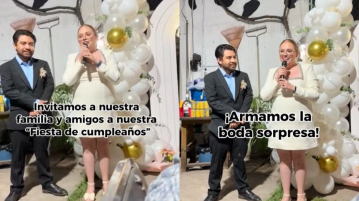 Boda sorpresa se vuelve viral; invitados creían que iba a una fiesta de disfraces