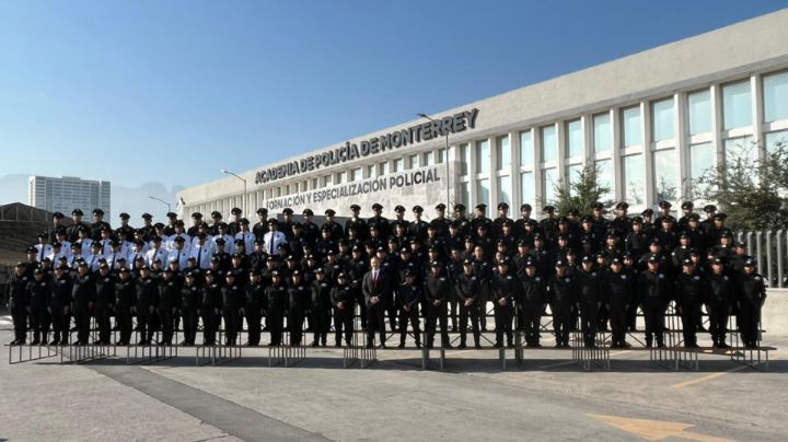 Se gradúan 168 nuevos elementos de la Policía y Guardia Auxiliar de Monterrey