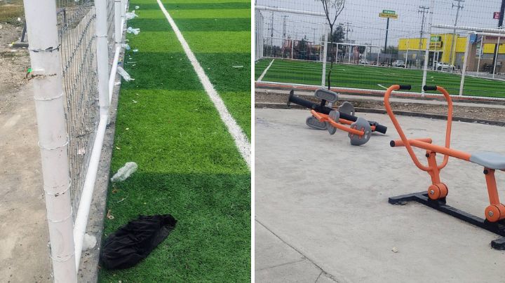 Vandalizan parque recién modernizado en Valle Santa Isabel, en Juárez