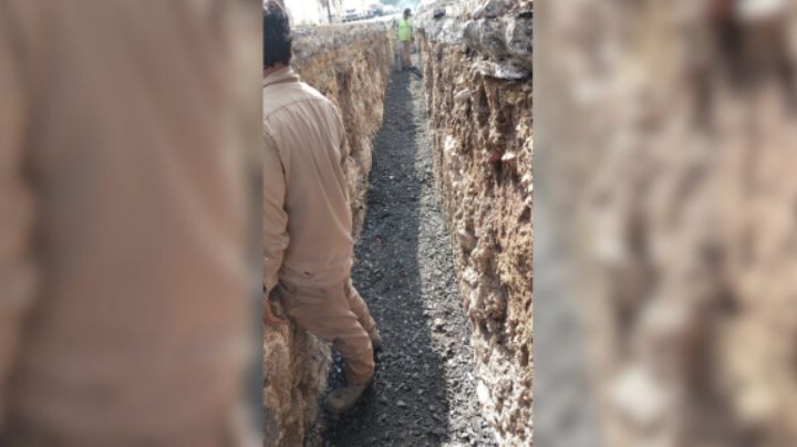 Rehabilitan trabajos en zanja de Jerónimo Treviño, centro de Monterrey