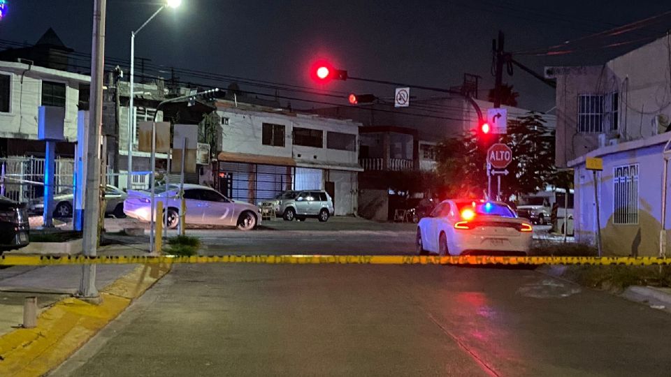 Escena del crimen en San Nicolás de los Garza