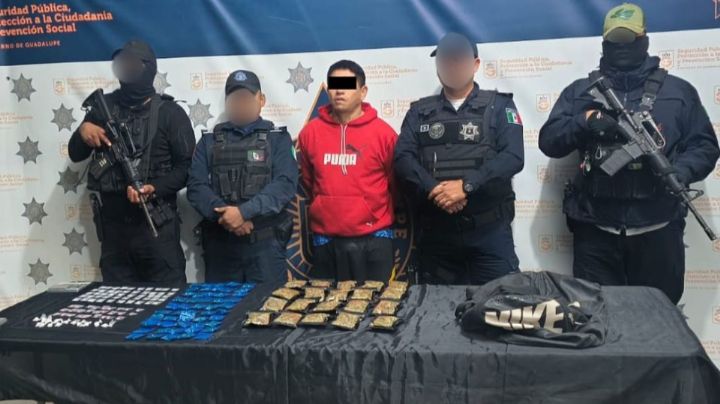 Capturan a presunto narcomenudista en Guadalupe; le aseguran 161 dosis de droga