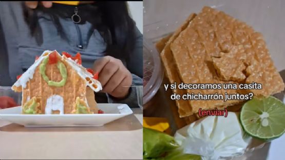 “¿Cómo se verá una casita de Chicharrón?” Mexicana crea casita de jengibre con fritura