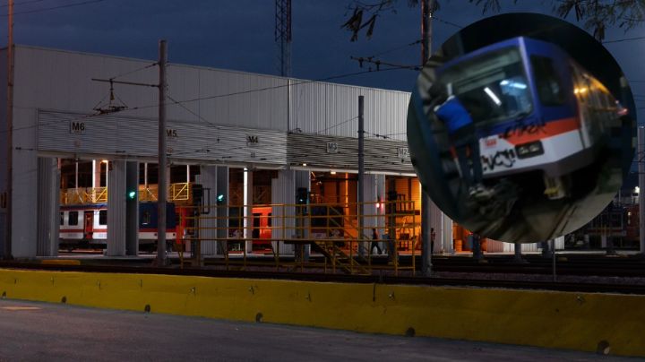 Video: Jóvenes se escabullen en Metrorrey y grafitean tren en Estación Talleres