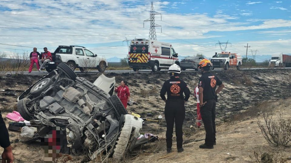El accidente con cinco víctimas en Mina, Nuevo León.
