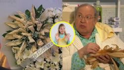 Zully Keith, actriz de 'Una familia de Diez', manda corona con hojas de tamal a Eduardo Manzano