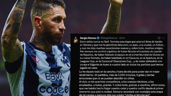 Sergio Ramos se despide de Rayados