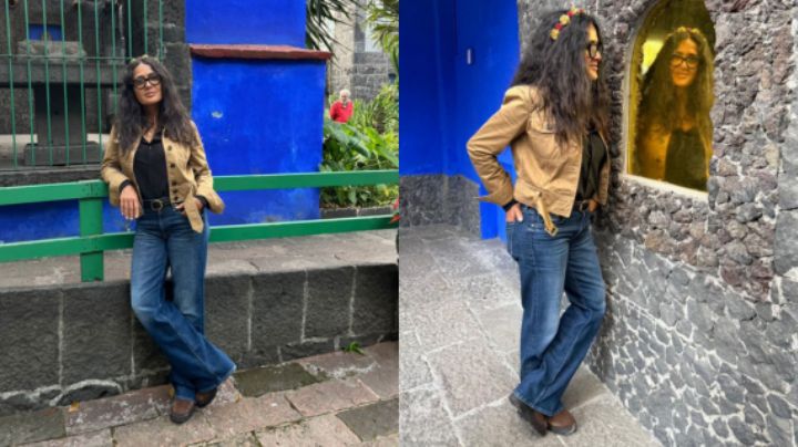 Salma Hayek cae de sorpresa en la Casa Azul, museo de Frida Kahlo en CDMX