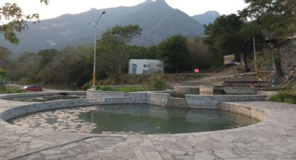 Aguas termales 'El Bañito' en estado de abandono en Santiago, NL