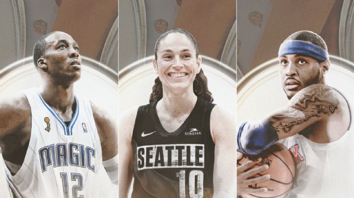 NBA: Carmelo Anthony, Dwight Howard y Sue Bird, finalistas al Salón de la Fama