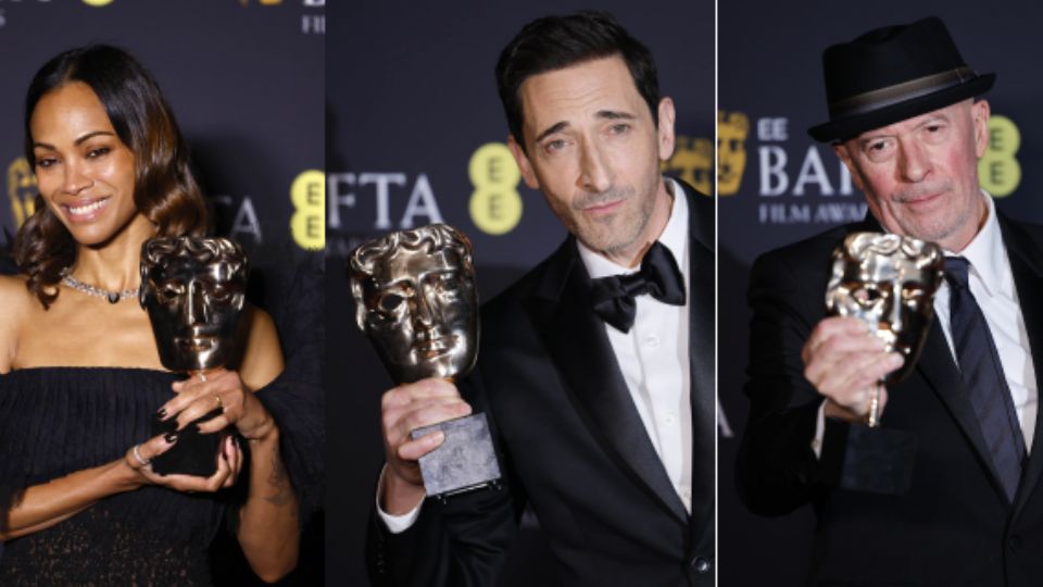 Algunos de los ganadores en los premios BAFTA 2025.