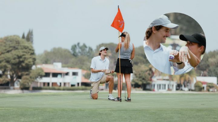 Jordi Cortizo se compromete con Eva Loyola en un campo de golf