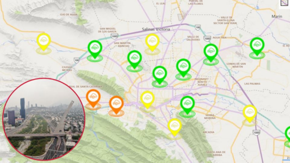 Santa Catarina y San Pedro son los municipios en donde actualmente sus habitantes están respirando aire contaminado.