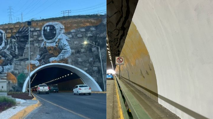 Monterrey remueve los murales del  túnel de la Loma Larga