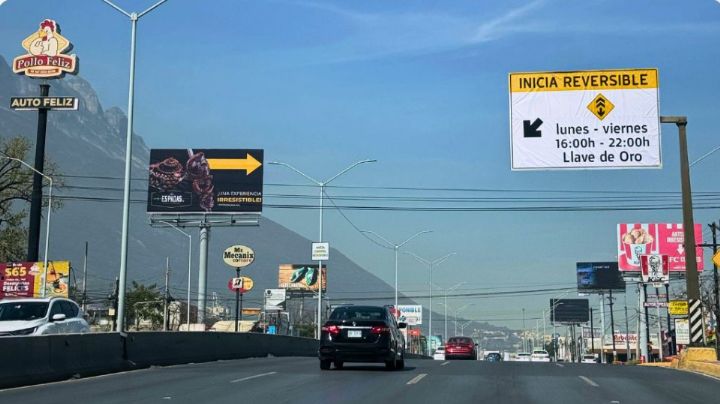 Monterrey anuncia prueba piloto de carril reversible en Paseo de los Leones