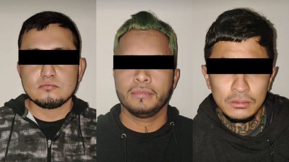 Fotografías de los tres de los seis detenidos en San Pedro