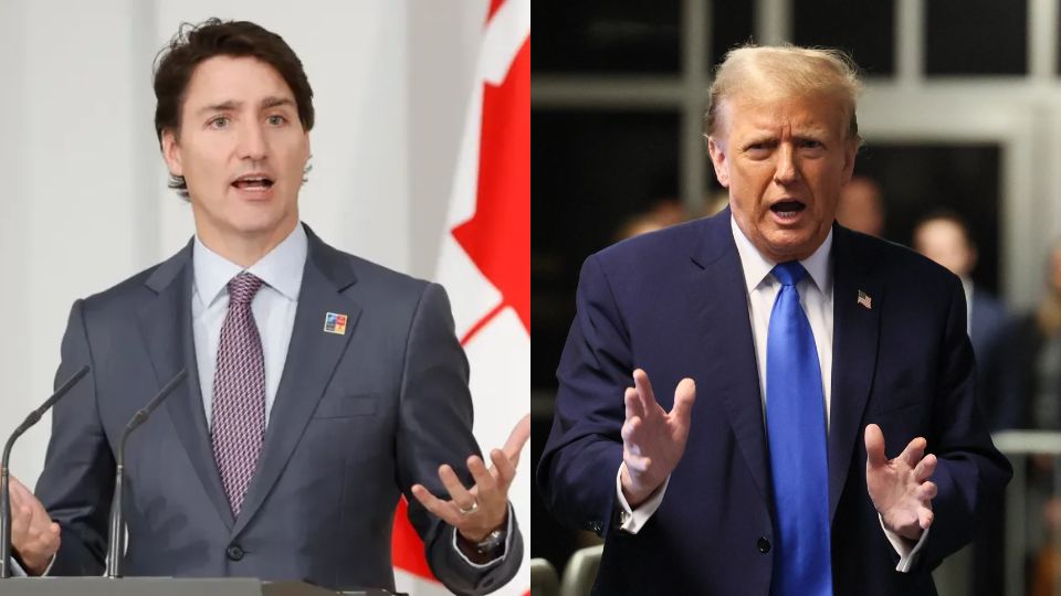 El primer ministro canadiense, Justin Trudeau, y El presidente de Estados Unidos, Donald Trump.