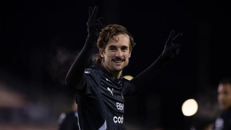 Jordi Cortizo celebra su anotación frente al Forge FC en la Concachampions