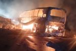 Choque entre tráiler y autobús provoca incendio; deja 30 personas muertas en Campeche