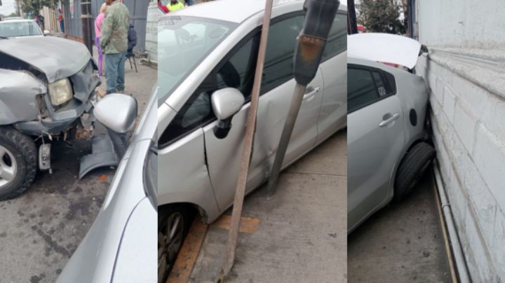 Participan 4 vehículos en un choque múltiple en el Centro de Monterrey