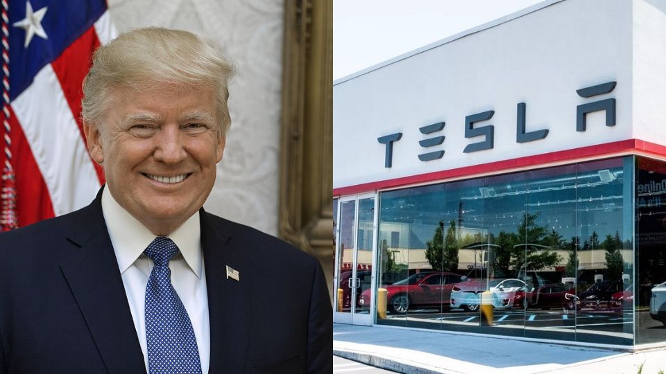 Donald Trump anuncia la compra de un Tesla en apoyo a Elon Musk.