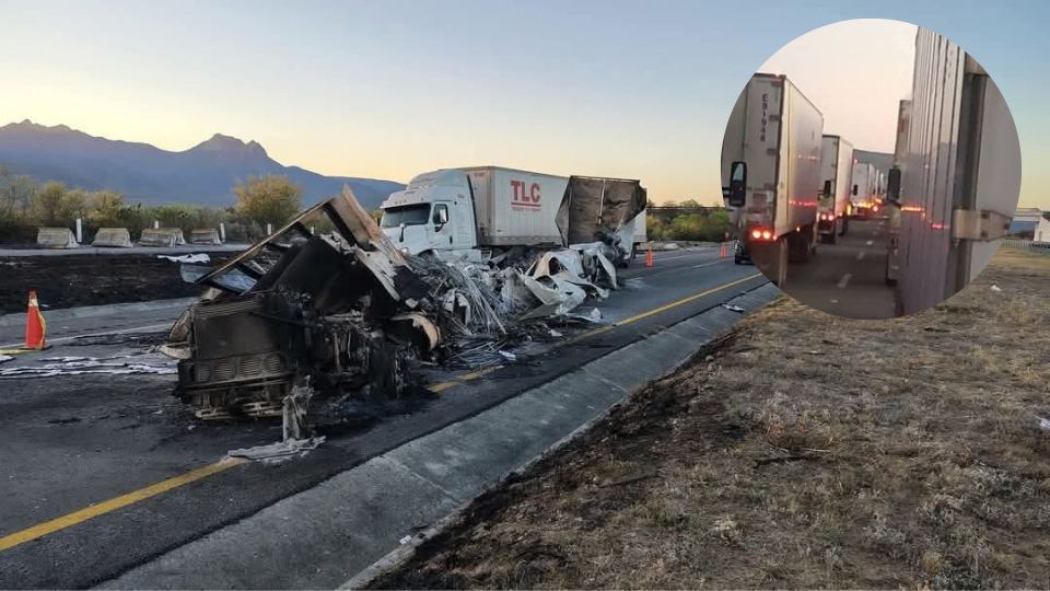 Accidente en la carretera a Laredo provoca atorón vial este miércoles