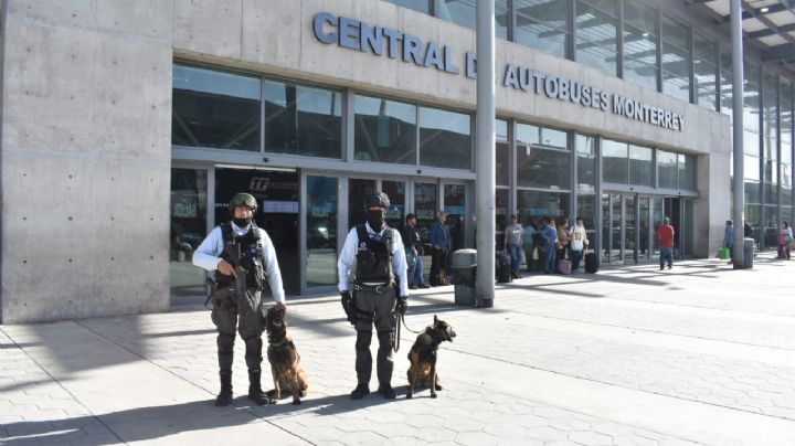 Monterrey refuerza seguridad en la Central de Autobuses por asueto
