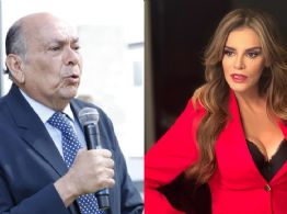 ¿Son novios? Captan a Lucía Méndez y papá de Checo Pérez en el Pumas-Rayados