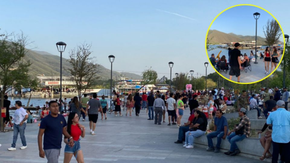 Este lunes, decenas de familias regiomontanas aprovecharon el día de asueto para acudir a la presa La Boca, en el municipio de Santiago, donde pasaron una tarde de convivencia, comida y diversión.