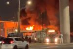 Se incendia ruta urbana en San Nicolás