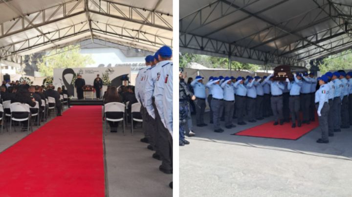 Rinden guardia de honor a policía de Monterrey asesinado