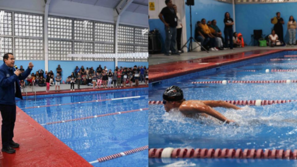 El alcalde de San Nicolás, Daniel Carrillo Martínez, dio inicio a la temporada de deportes acuáticos en la ciudad, desde la Unidad Deportiva Mario J. Montemayor.