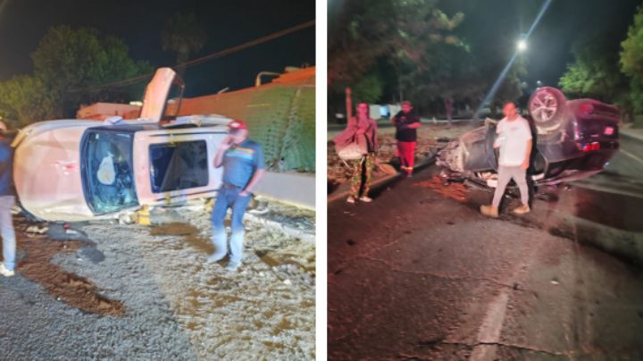 Volcadura deja a cinco personas lesionadas en la Carretera Nacional
